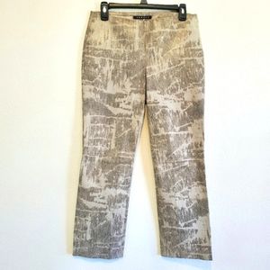 Theory Snakeskin Cropped Leather Pants Size 6